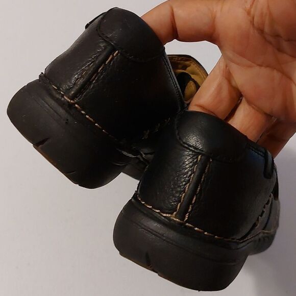 Clark's Unstructured Un.Loop Black Genuine Leather Slip On Shoes Women's Size 5 - Picture 5 of 12